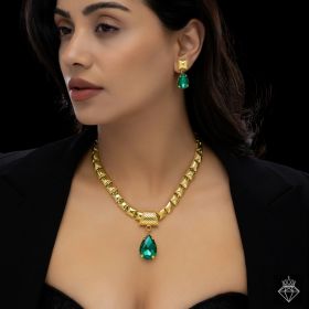 PRAO Anti-Tarnish Crystal Necklace